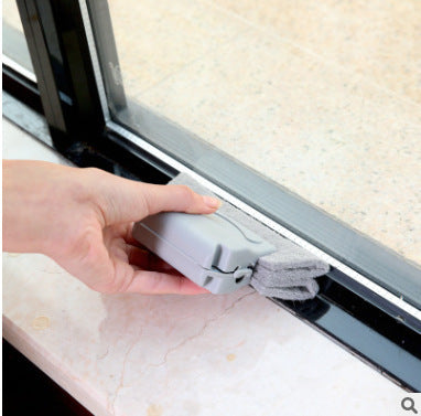 Window Groove Cleaning Brush Set with Ergonomic Handle | Efficient Tool for Hard-to-Reach Spaces