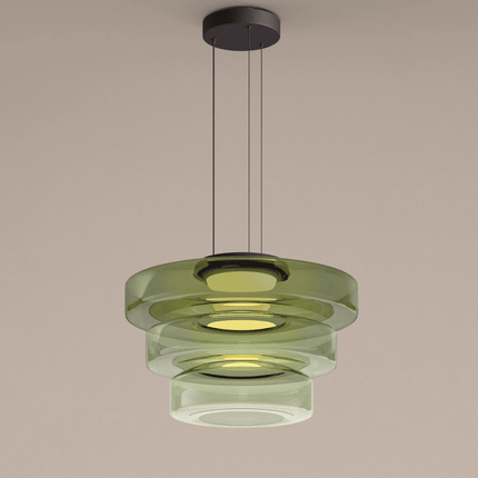 Bauhaus Glass Pendant Light with Adjustable Suspension | Warm LED Illumination for Modern Minimalist Interiors