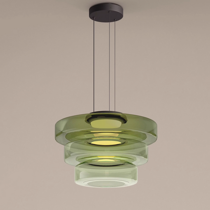 Glass Pendant Lamp with Adjustable Height | Bauhaus-Style Lighting for Modern Interiors