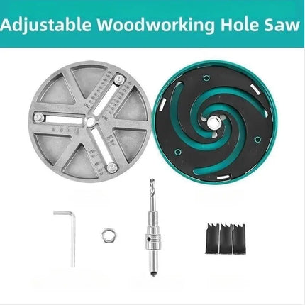 Adjustable Hole Saw Kit for Drill, Wood Hole Saw with 3 Blades – image 5