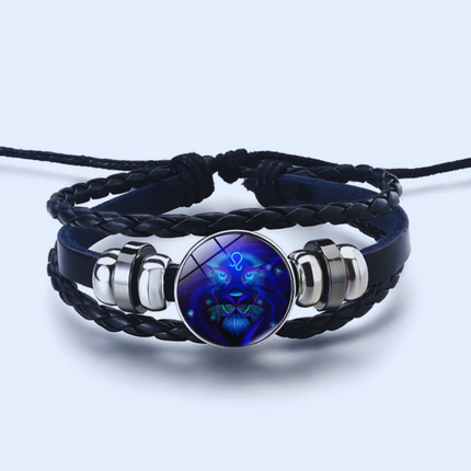 Zodiac Bracelets, Leather Bracelet with Suede and Wax Cord – image 13