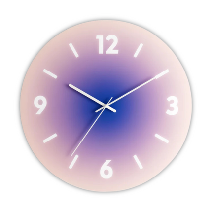 Sunset Glass Wall Clock with Silent Quartz Movement | Modern Gradient Design for Calm Home Décor