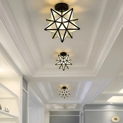 LED Ceiling Lamp in Geometric Star Design with Soft Ambient Glow | Elegant Lighting for Modern Spaces