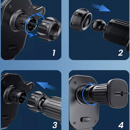 Air Vent Phone Holder for Cars with 360 Degree Rotation, Clip-On Mobile Phone Mount for Hands-Free Navigation