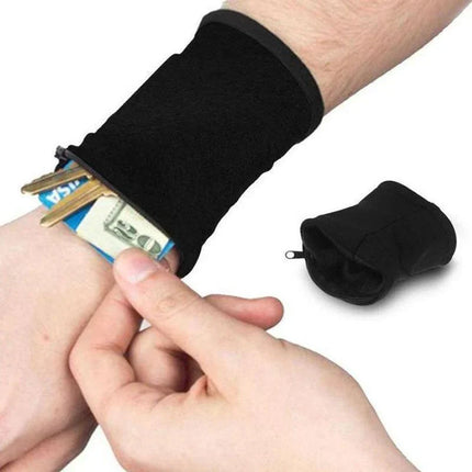 Sports Wristband Wallet for Running, Hands Free Wrist Pouch for ID Cards and Cash, 3 Colors, Gym and Hiking Accessory