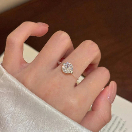 Moissanite Ring with Invisible Band – image 4