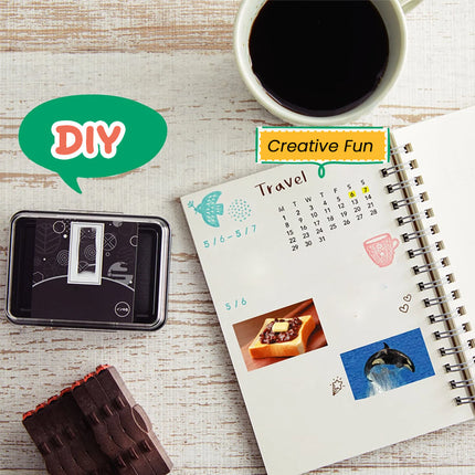 Connected Calendar Stamp for Bullet Journal Supplies, Habit Tracker Planner Stamps – image 6