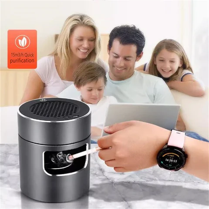 Smokeless Ashtray, Rechargeable Cigarette Ashtray with HEPA Filter for Home