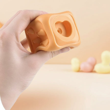 Sensory Baby Stacking Toy with Textured Teething Cubes | Educational Play for Motor Skills and Teething Comfort