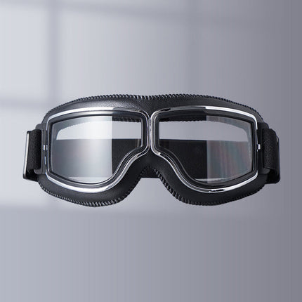 Vintage Motorcycle Goggles, Riding Goggles Over Glasses, Foldable Retro Bike Goggles for Cycling and Hiking