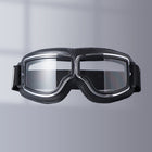 Vintage Motorcycle Goggles, Riding Goggles Over Glasses, Foldable Retro Bike Goggles for Cycling and Hiking