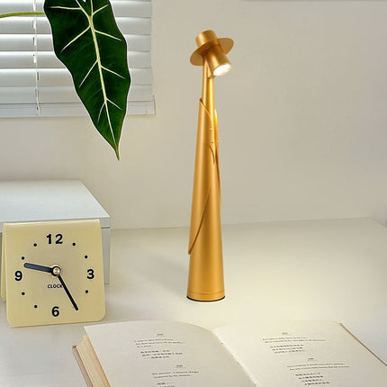 Rechargeable LED Desk Lamp with Touch Control | Artistic Modern Design for Soft Ambient Lighting