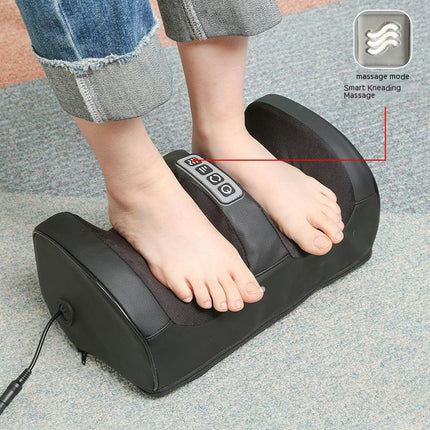 Electric Foot and Calf Massager with Heat and Adjustable Settings, Kneading Leg Massager for Feet and Calves, EU, UK and US Plug Options