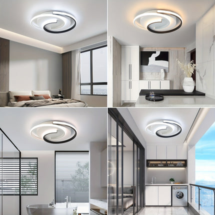Spiral LED Ceiling Light with Adjustable Colour Temperature | Modern Minimalist Fixture for Elegant Home Ambiance