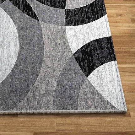 Geometric Velvet Rug with Non-Slip Backing | Plush Modern Design for Living Room and Bedroom