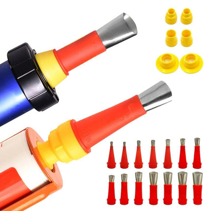 Caulking Nozzle Kit with Adjustable Flow Control, Sealant Nozzle Set for Home and Workshop Repairs