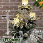 Christmas Tree Topper, 3 Tier Metal Tree Topper Shelf for Ornaments and Candles, Black Christmas Decorations