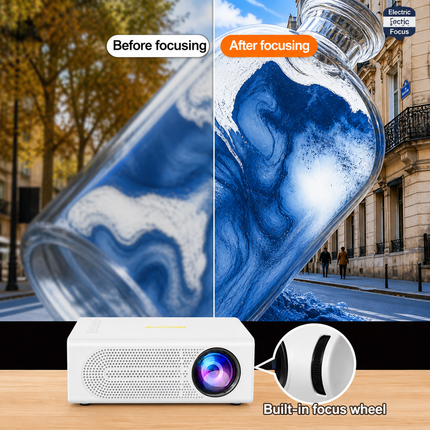 Portable Mini Projector with 1080P Support for Movies and Gaming | Compact Design for Travel and Outdoor Use