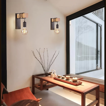 Modern Industrial Wall Sconce with E27 Base & Metal Finish | Versatile Lighting for Bedrooms and Hallways