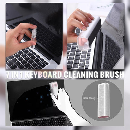 7 in 1 Electronics Cleaning Kit with Keycap Puller, Flocking Sponge and Nylon Brush for Headsets and Keyboards, 3 Colors