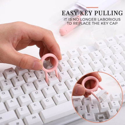 7 in 1 Electronics Cleaning Kit with Keycap Puller, Flocking Sponge and Nylon Brush for Headsets and Keyboards, 3 Colors
