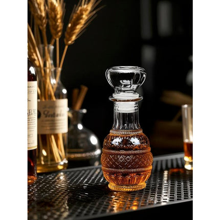Whiskey Decanter with Glass Stopper, Vintage Glass Decanter for Bourbon – image 5