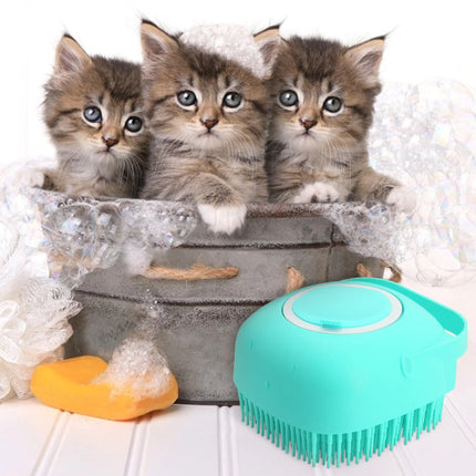 Pet Grooming Brush with Soft Bristles, Gentle Coat Cleaning Brush with Non Slip Grip, Easy Clean Design, 3 Colours