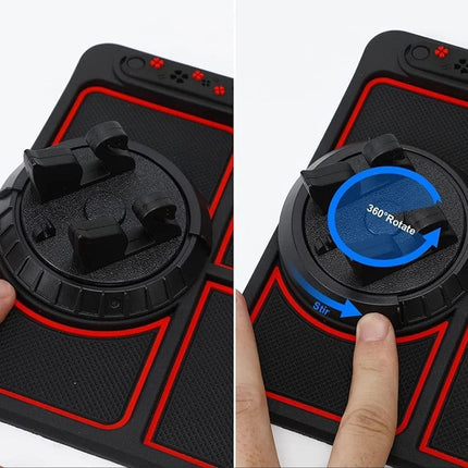 Anti-Slip Mat Phone Holder with Adjustable Viewing Angle and Non-Slip Base, Red or White, for Hands-Free Phone Use