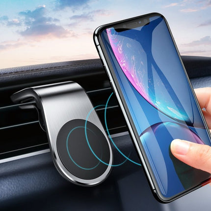 Magnetic Car Phone Holder with Rotating Head, Twists to Landscape for Maps or Portrait for Calls in Seconds