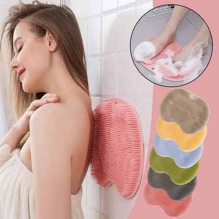 Textured Bath Mat with Non Slip Design, Quick Rinse Easy Dry Massage Texture Cleaning Mat for Bathrooms, 6 Colours