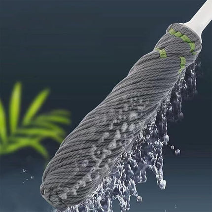 Self-Wringing Microfiber Mop with Adjustable Handle | Effortless Cleaning for Hard Floors