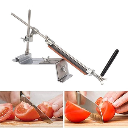 Knife Sharpening System with Coarse and Fine Stones, Fixed Angle Sharpener for Kitchen and Hunting Knives