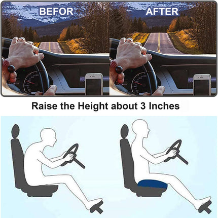 Car Seat Cushion for Height, Ergonomic Office Chair Cushion with Non Slip Bottom