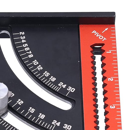 Angle Finder Ruler with Dual Scale and Locking Adjustment, Lightweight Angle Measuring Tool for Wood, Metal and Tile