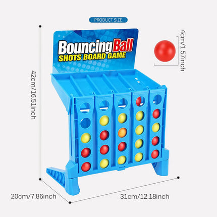 Bounce Ball Board Game for Family with Fast-Paced Gameplay | Connect Four for Active Party Fun