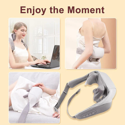 Neck Massager with Adjustable Heat & Soothing Vibration | Portable Relief for Stress and Tension