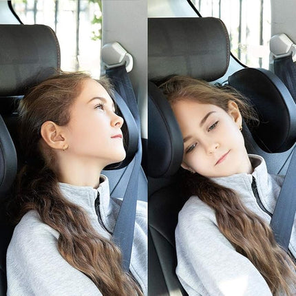 Car Seat Headrest Side Pillow, Attaches to the Seat Headrest, Side Head and Neck Cushion, 4 Colors, for Long Drives