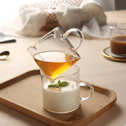 Espresso Measuring Cups with Double Spouts | 4 oz Borosilicate Glass for Clean Pouring and Accurate Shots