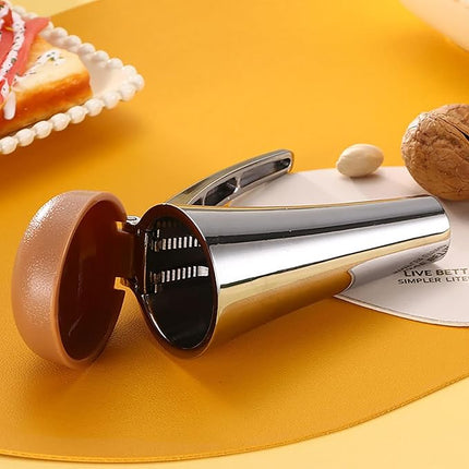 Heavy Duty Lever Nutcracker with Adjustable Grooves, Ergonomic Grip Nut Cracker Tool for Walnuts and Pecans