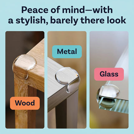 Clear Corner Protectors for Baby Safety with Strong Adhesive | Durable PVC Guards for Furniture Edges