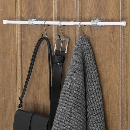 Self-Adhesive Curtain Rod Hooks | Durable Design for Easy Installation