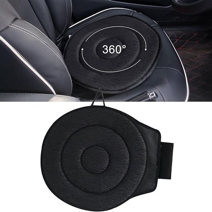 360 Degree Rotating Car Seat Cushion, Breathable Fabric, Anti-Slip Base, 4 Colors, Swivel Aid for Easier Entry and Exit