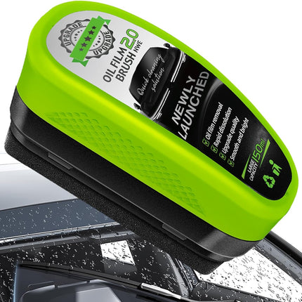 Car Window Oil Film Remover with Hydrophobic Coating, Streak Free Glass Cleaner for Windshields and Mirrors