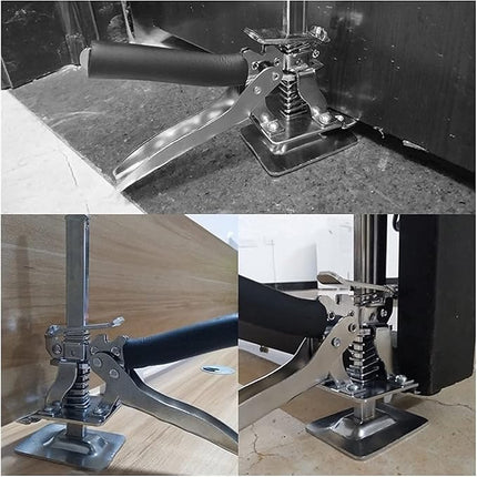 Hand Lifting Tool with Lever Height Adjustment, Squeeze Action Door and Cabinet Lifter for Solo Installs