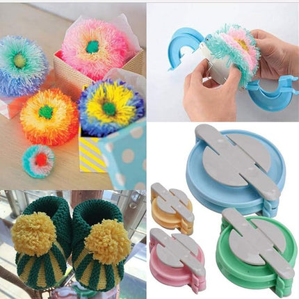 Pom-Pom Maker Set for Easy DIY Crafts | Four Sizes for Versatile Fun