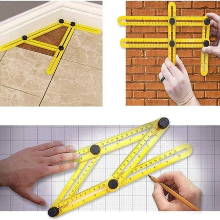 Precision Angle Measuring Ruler with Durable Aluminum Construction | Accurate Measurements for DIY Projects