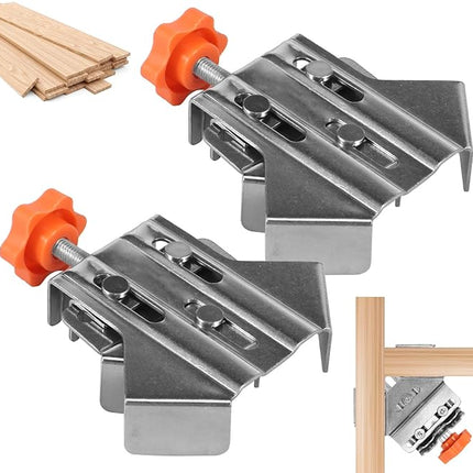 Corner Clamp Set of 4 for Woodworking, Adjustable 90 Degree Right Angle Clamps for Nailing and Gluing Frames and Boxes