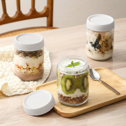 Airtight Glass Food Storage Jars Set with Stackable Design | Keep Meals Fresh for Pantry and Fridge