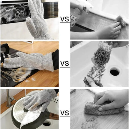 Non-Scratch Dishwashing Gloves with Reinforced Grip | Durable Kitchen Protection for Easy Cleaning