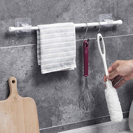Self-Adhesive Curtain Rod Hooks | Durable Design for Easy Installation